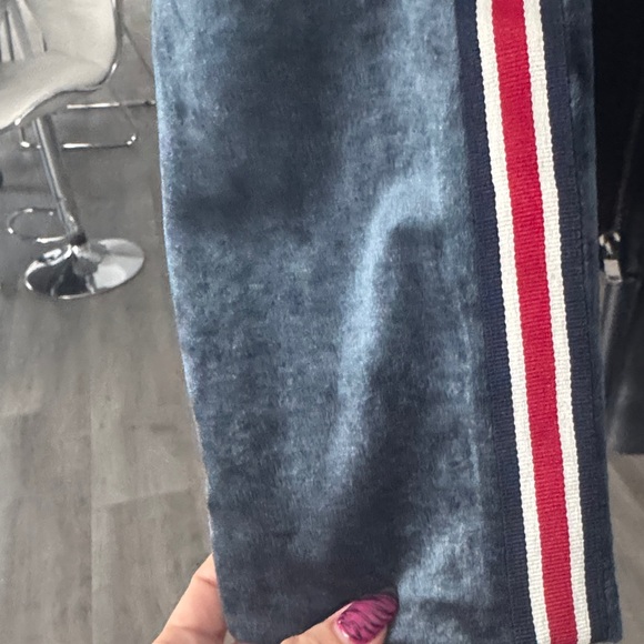 Mystree Velvet Blazer with Red Striped Sleeves - Picture 3 of 3